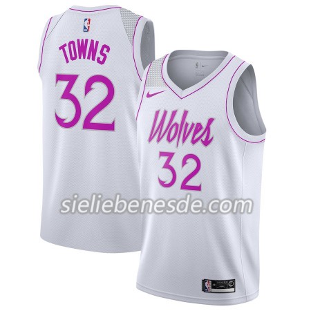 Herren NBA Minnesota Timberwolves Trikot Karl-Anthony Towns 32 2018-19 Nike Weiß Swingman